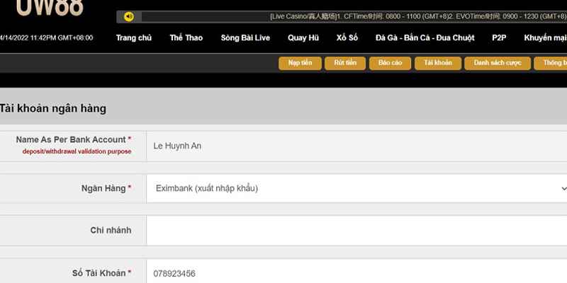 Các lưu ý quan trọng khi Rút Tiền uw88